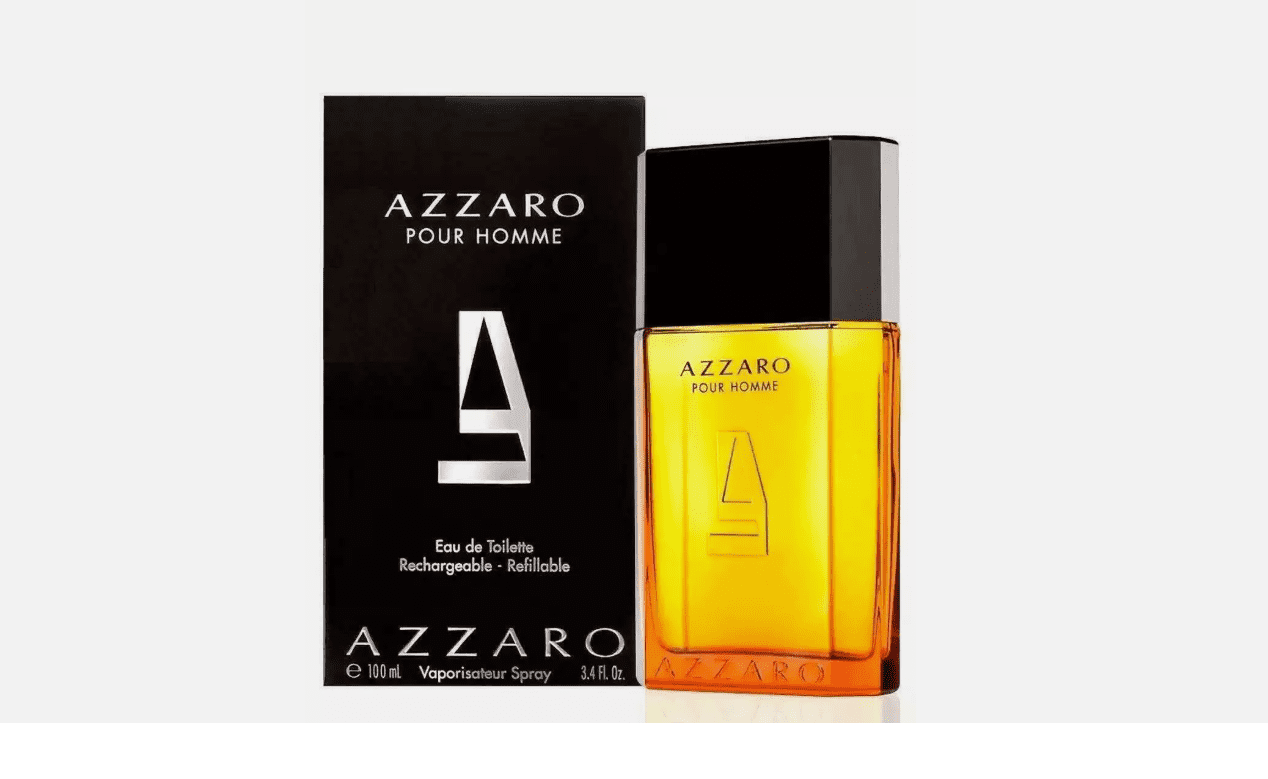 Azzaro Pour Homme perfume and packaging.