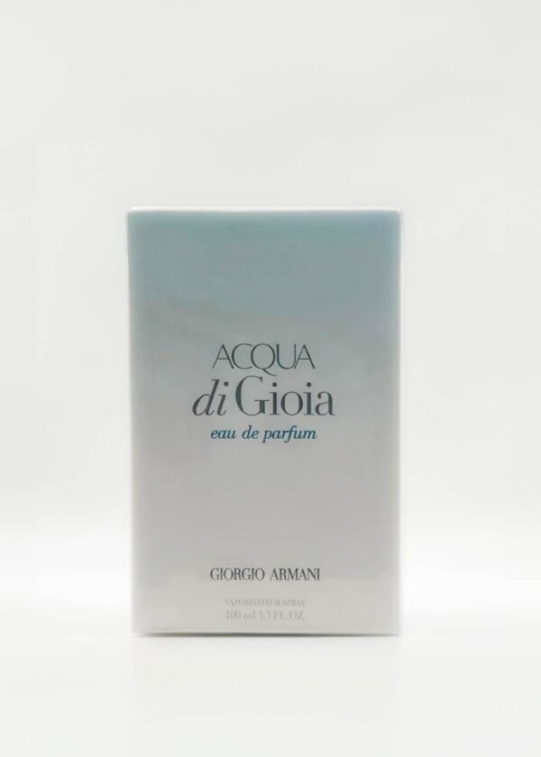 A box of acqua di gioia by giorgio armani