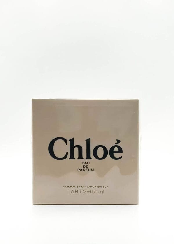 A box of chloe perfume on top of a table.