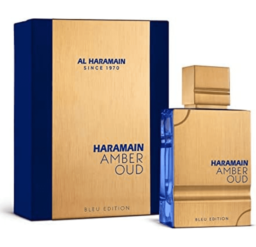 A bottle of perfume and its box