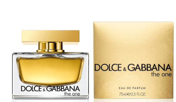 A bottle of dolce & gabbana the one perfume.